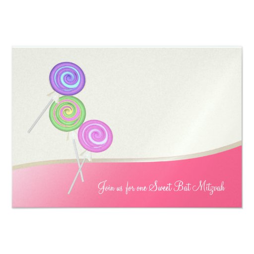 Sweet Candy Bat Mitzvah RSVP Invitations