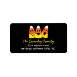 Sweet candy corn trio trick or treat Halloween Address Label