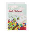Sweet candy wonderland junior senior prom formal invitation
