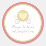 Sweet carriage princess party birthday stickers stickers