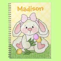 Sweet Cartoon Easter Bunny notebooks