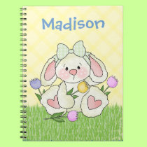 Sweet Cartoon Easter Bunny notebooks