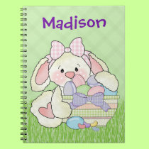 Sweet Cartoon Easter Bunny notebooks
