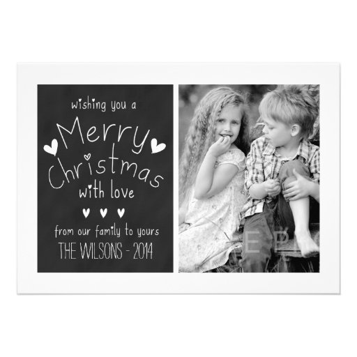 SWEET CHALKBOARD | HOLIDAY PHOTO GREETING CARD (front side)
