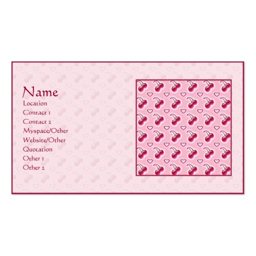 Sweet Cherries Business Card (front side)