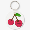 Sweet Cherries Key Chain keychains by clownfacearts Sweet Cherries Key Chain keychains