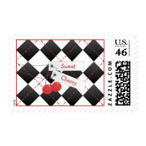 Sweet Cherry Argyle postage