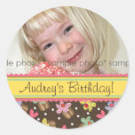Sweet Cherry Cupcakes Birthday Gift Label Sticker
