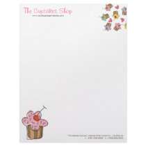 Sweet Cherry Cupcakes Business Letterhead Template