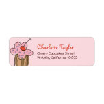 Sweet Cherry Cupcakes Confectionery Bakery Cute Custom Return Address Labels
