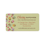 Sweet Cherry Cupcakes Confectionery Bakery Cute Personalized Address Label