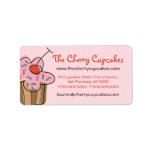 Sweet Cherry Cupcakes Confectionery Bakery Cute Custom Address Labels