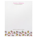 Sweet Cherry Cupcakes Cute Fun Letterhead Template