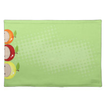 Sweet Chibi Fruit Sprout Placemat