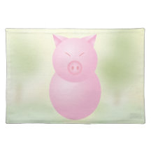 Sweet Chibi Piggy Placemat