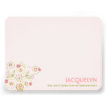 Sweet Chic Pink Blooms Baby Shower Thank You Custom Invitation