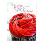 Sweet Christmas Cupcake Postcard