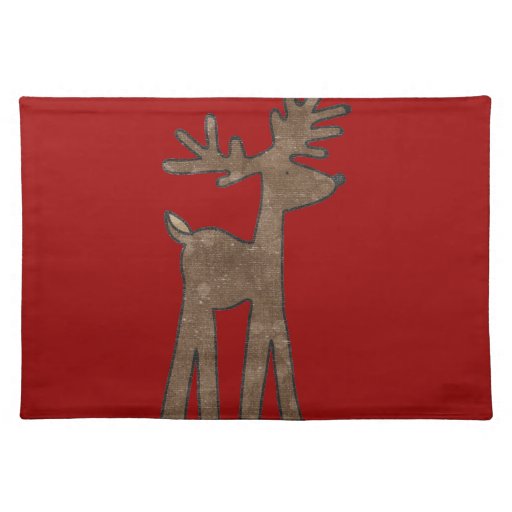 Sweet Christmas Reindeer Place Mats Zazzle