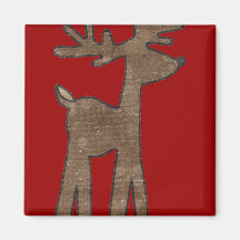 Sweet Christmas Reindeer Refrigerator Magnets