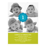 Sweet Collage Photo Birthday Invitation invitations