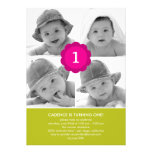 Sweet Collage Photo Birthday Invitation invitations