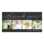 Sweet Collage Wedding Thank You Cards - Charcoal photo cards
