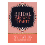 Sweet Coral & Pink Bridal Shower Party Invitations