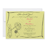 Sweet Couple in the Rain Engagement Invitation