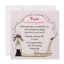 Sweet Cupcake Baker invitation
