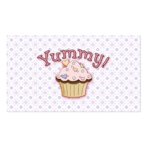 Sweet Cupcake Bakery Business Cards (back side)