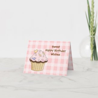 Sweet Cupcake Birthday Greeting Card card