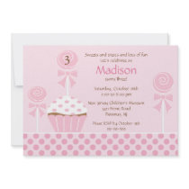 Sweet Cupcake Birthday Invitation