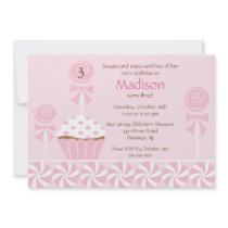 Sweet Cupcake Birthday Invitation
