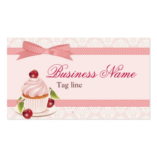 Sweet Cupcake Business Card Template (front side)