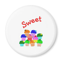 "Sweet"  Cupcake Lovers Gifts magnets