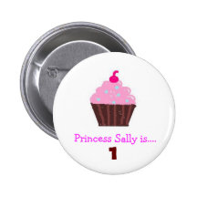 Sweet cupcake party button