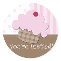 Sweet Cupcake You're Invited Seal