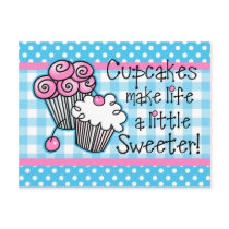 Sweet Cupcakes Recipe Card postcards