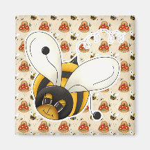 Sweet Cute Little Bumble Bee Fridge Magnet