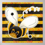 Sweet Cute Little Bumble Bee Poster