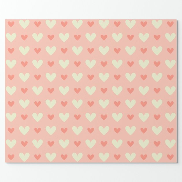 Sweet Cute Love Hearts Seamless Pattern Wrapping Paper