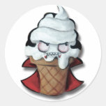 Sweet Cute Vampire Ice Cream Round Sticker