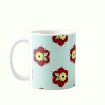 Sweet Daisy Mug in Red mugs