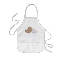 Sweet Damask Chicks Blue Boy Custom Gift Apron by fat_fa_tin Sweet Damask Chicks Blue Boy Custom Gift Apron