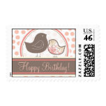 Sweet Damask Chicks Pink Birthday Stamps / Postage