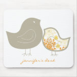 Sweet Damask Chicks Yellow Pattern Custom Mousepad Sweet Damask Chicks Yellow Pattern Custom Mousepad