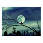 Sweet Darkness Full Moon Graveyard Poster