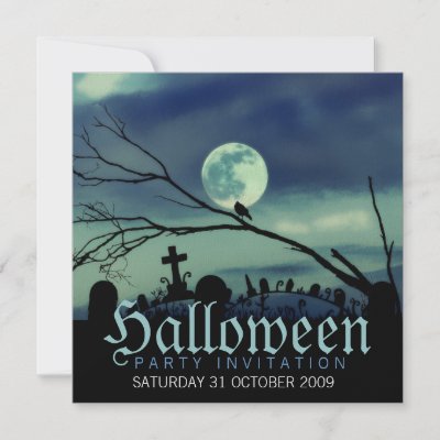 Sweet Darkness Halloween Party Invitations