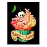 Sweet & Deadly  Skull Cupcake Post Cards