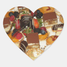 Sweet Desserts Heart Stickers